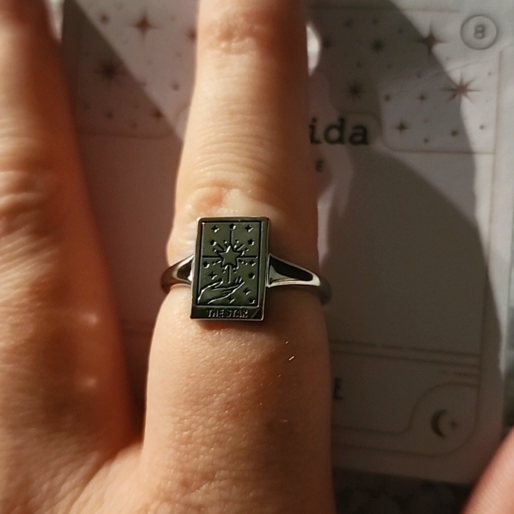 Pura Vida Tarot Card Ring, the Star